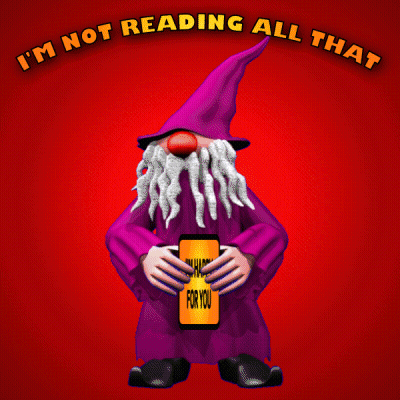 Gnome Holding Sign I'm Happy For You GIF