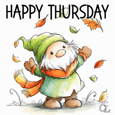 Gnome Saying Happy Thursday GIF