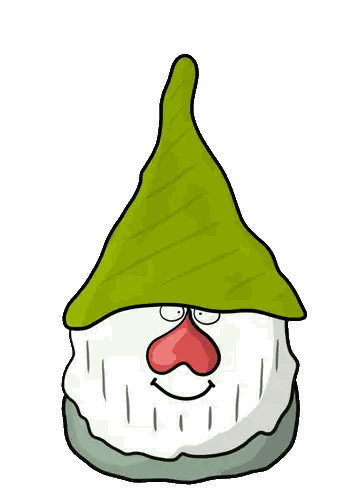 Gnome With Green Hat Sticker
