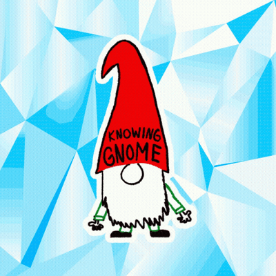 Gnome With Red Hat Saying Knowing Gnome GIF
