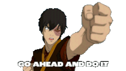 Go Ahead And Do It Zuko Sticker GIF