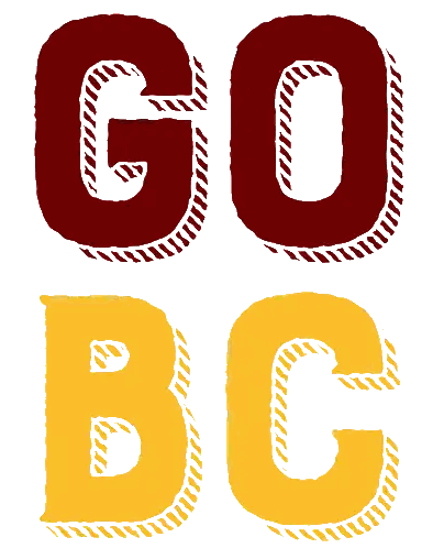 Go BC Logo In Red And Yellow Sticker