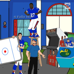 Go Bills Cleaning Cartoon GIF