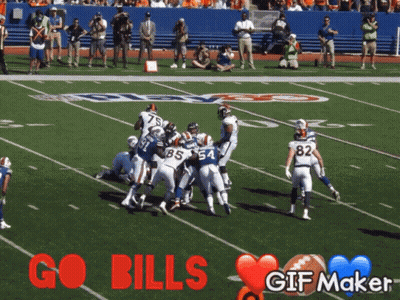 Go Bills Football Game Red Letters GIF