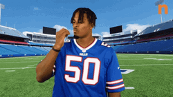 Go Bills Player French Kiss GIF