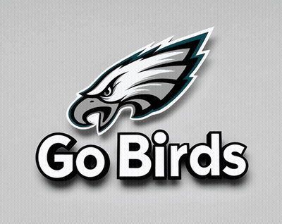 Go Birds Logo With Eagle GIF