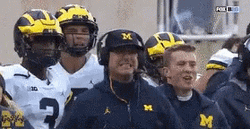 Go Blue Michigan Jim Harbaugh Celebrating GIF