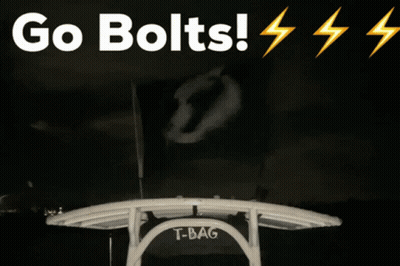 Go Bolts Sign With Lightning Bolts GIF
