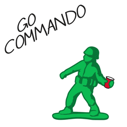 Go Commando Trash Tossing Animation GIF