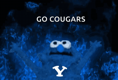 Go Cougars Poster With Elmo GIF