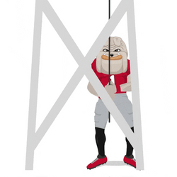 Go Dawgs Animated Mascot Ringing Bell GIF
