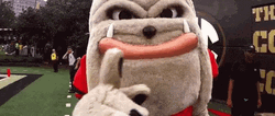 Go Dawgs Hushing Mascot GIF