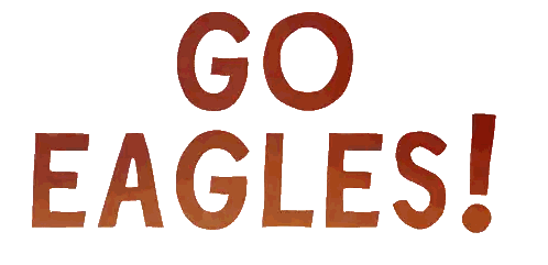 Go Eagles Sign Sticker