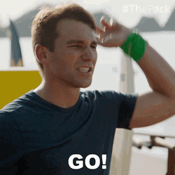 Go Go Go Man Cheering So Loud GIF