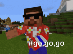 Go Go Go Minecraft Man Dancing GIF
