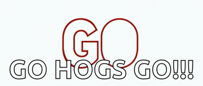 Go Hogs Go Sign With Pig GIF