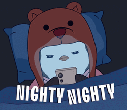 Go Night Night Pudgy Penguin Phone GIF