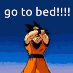 Go To Bed Son Goku GIF