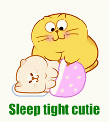Go To Sleep Egg Yolk Cat GIF