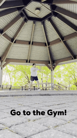 Go To The Gym Guy Kicks Air GIF