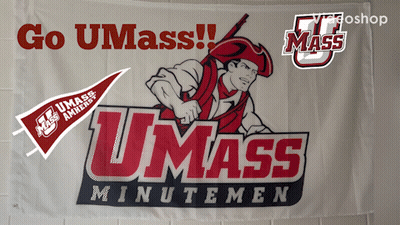 Go UMass Minutemen Banner GIF