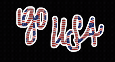 Go USA On Black Background GIF