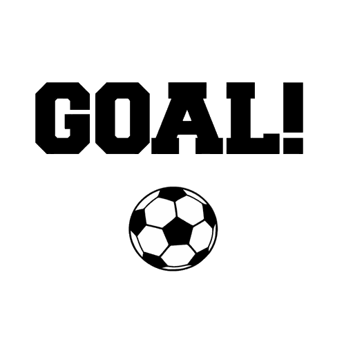Goal Sign With Soccer Ball Sticker
