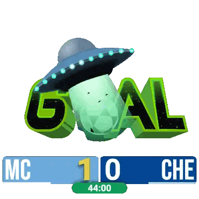 Goal Text With Flying Saucer Sticker