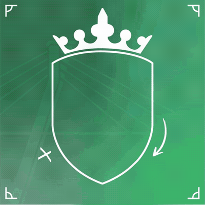 Goal With Crown On Green Background GIF