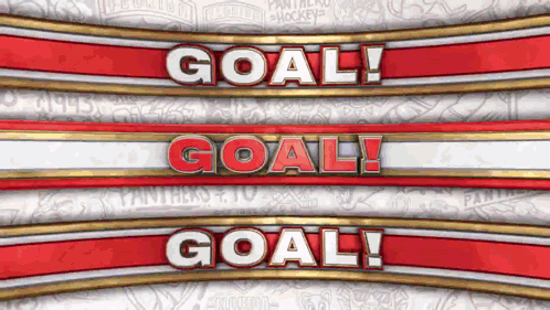 Goal Word On Red And White Banner GIF