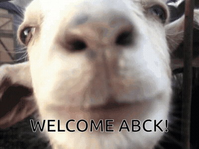 Goat Face With Welcome Back GIF