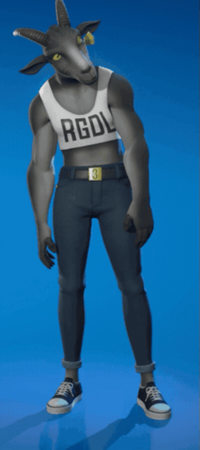 Goat In Crop Top Saying Rgol GIF