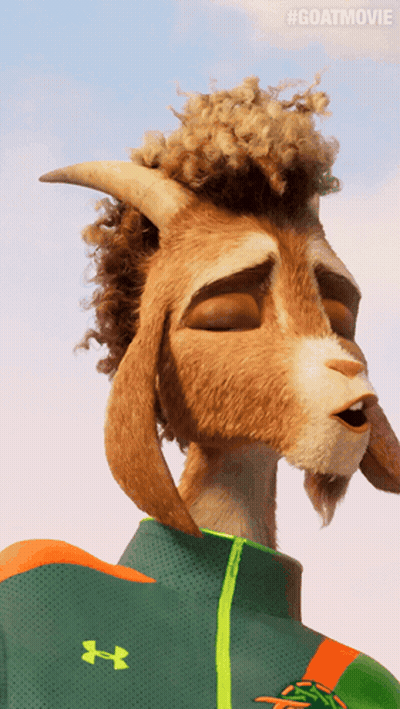 Goat In Green Under Armour Jacket Saying Goat GIF
