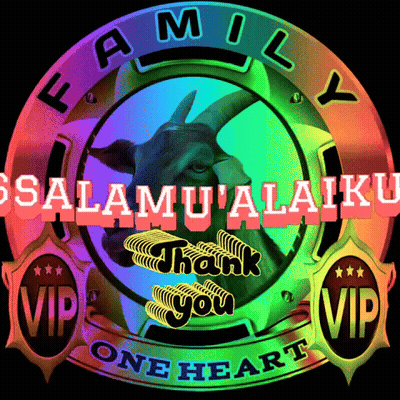 Goat In Rainbow Circle Family Salamu Alaiku Thank You One Heart GIF