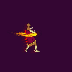 Goat James Burning Ball Dunk GIF