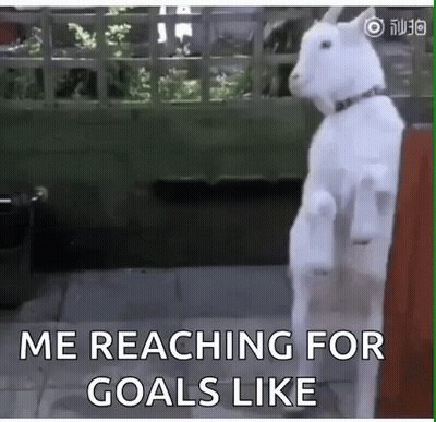 Goat Reaching For Goals GIF