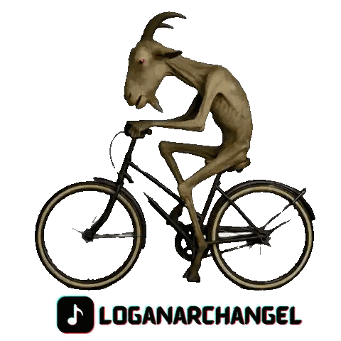 Goat Riding Bicycle Sticker