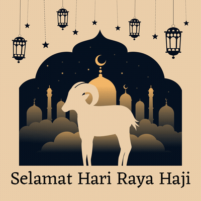 Goat Saying Selamat Hari Raya Haji GIF