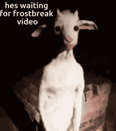 Goat Standing on Rock in Dark Waiting for Frostbreak