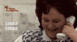 Gobble Gobble Calling Happy Thanksgiving GIF
