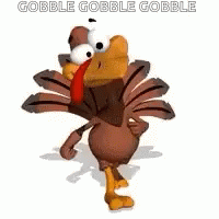 Gobble Gobble Gobble Walking Turkey GIF