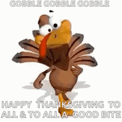 Gobble Gobble Walking Turkey Tongue Out GIF