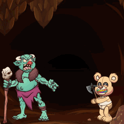 Goblin King Vanishing In Cave Animation GIF