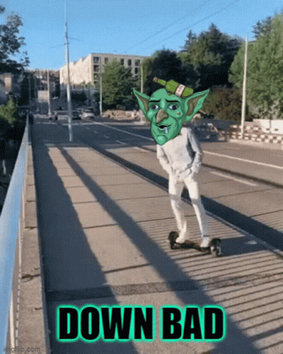 Goblin Riding Skateboard Down Bad GIF