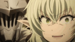 Goblin Slayer Sneaking Up High Elf Archer GIF