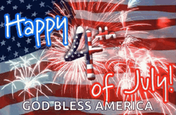 God Bless America Amazing Fireworks Display GIF