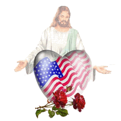 God Bless America Animated Jesus GIF