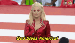God Bless America Lady Gaga Singing GIF