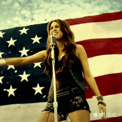 God Bless America Mikey Cyrus Singing GIF