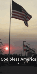 God Bless America Nighttime Flag On Air GIF